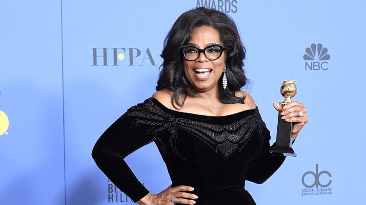 Oprah Winfrey. Golden Globe. Film Blogger. Film Lover.